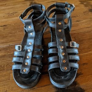 Sanita sz 38 Black Strappy Sandals